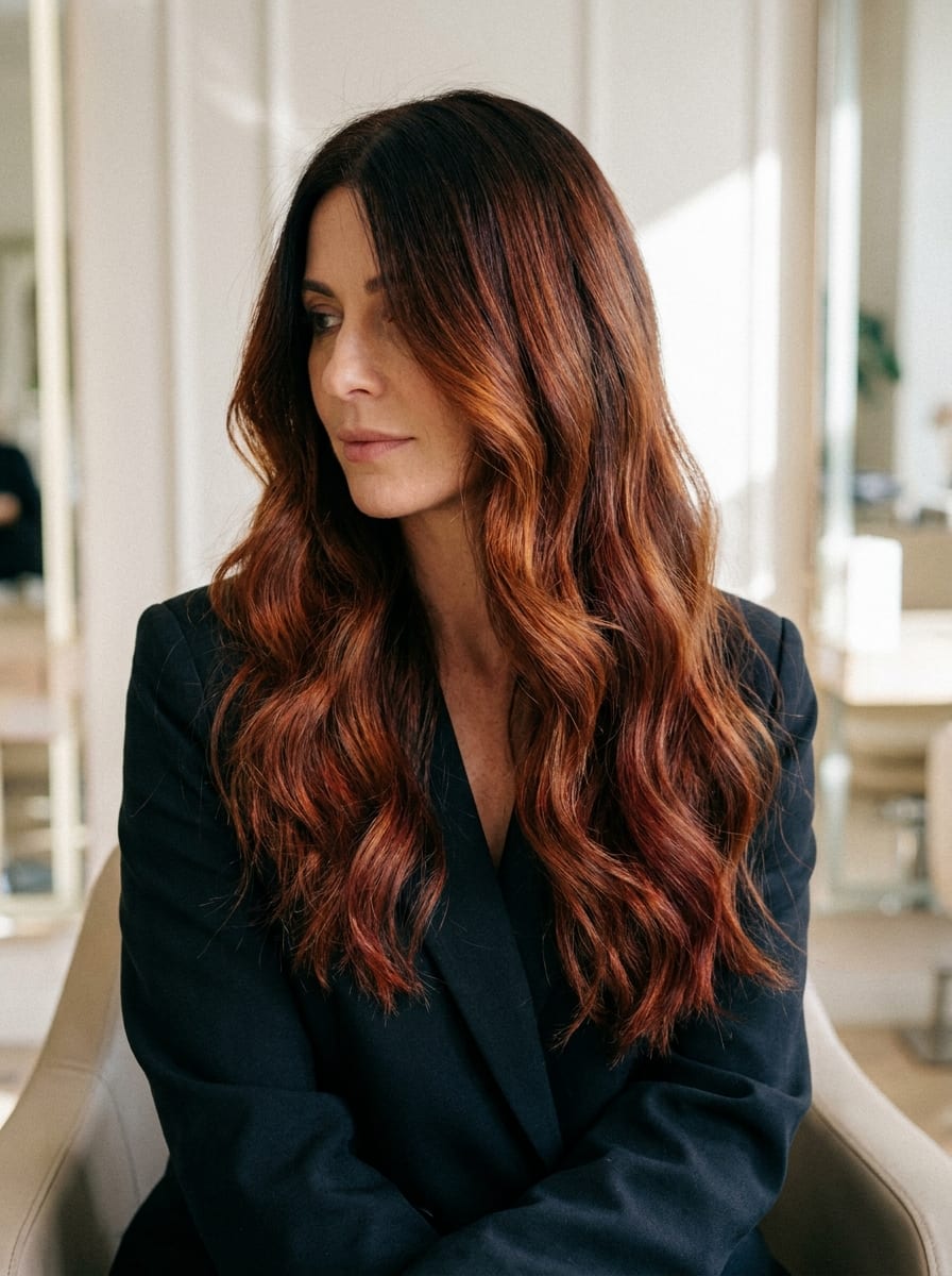Rote Balayage - Rote Haarfarbe